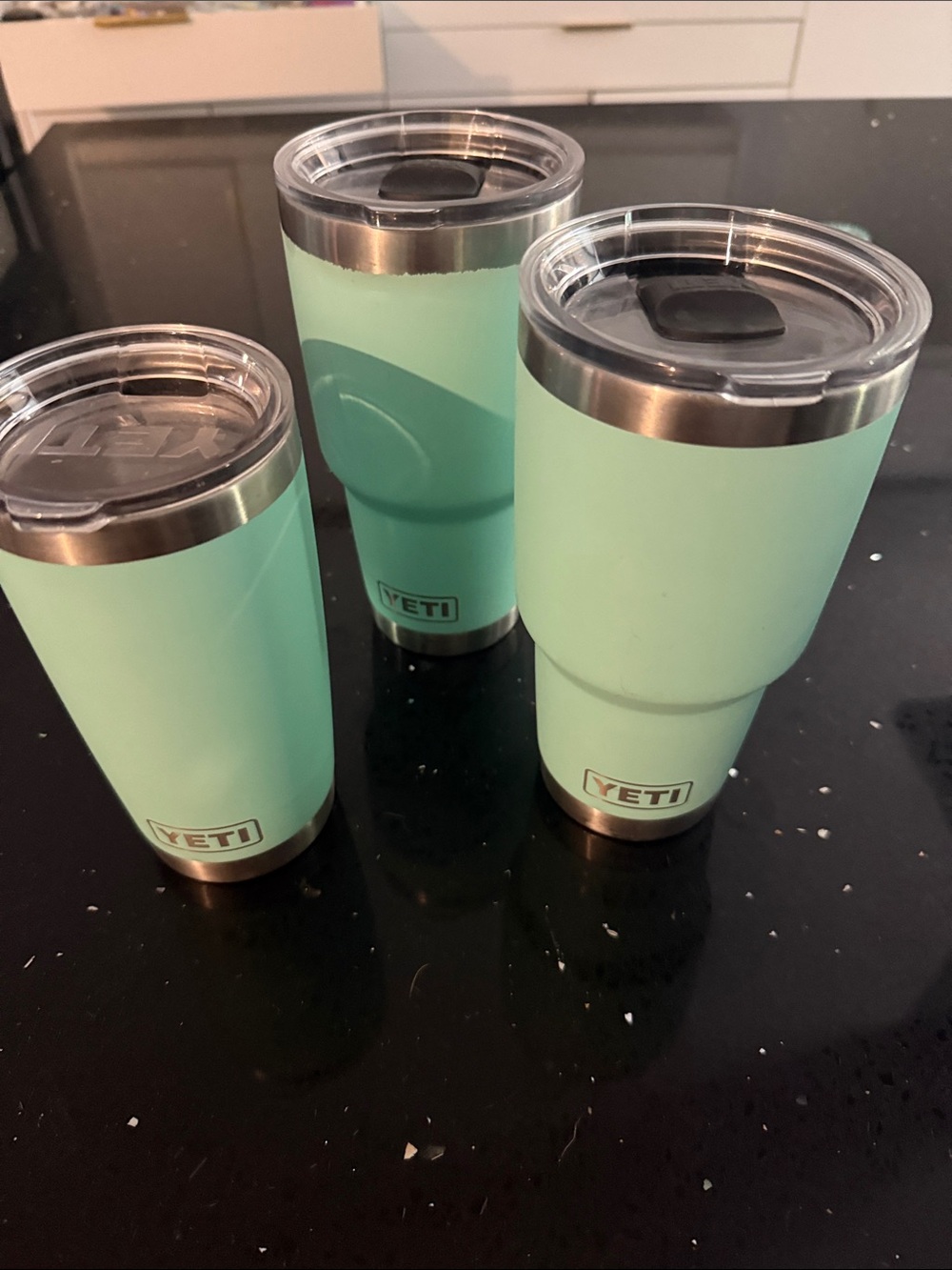 YETI Mint Green Stainless Tumblers Trio - Picture 4 of 9